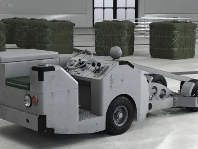 Ammunition Loading System Rigged 3D model