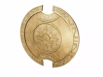 Bronze shield Free 3D model