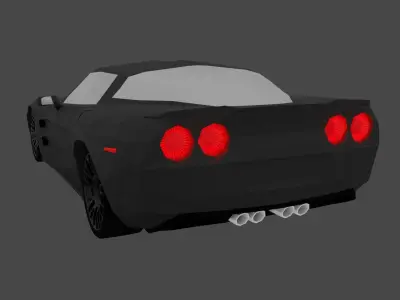 LOWPOLY CHEVROLET CORVETTE ZR1  Low-poly 3D model