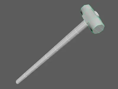 Sledge Hammer Low-poly 3D model get