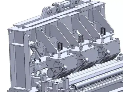 Industrial Metal Sheet Cutting Machine 3D CAD Model  3D model
