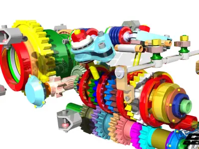 BHF1 gearbox design by ChikaAsistent 3D model