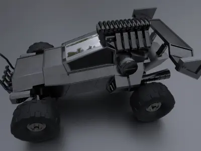 Sci fi offroad vehicle Free low-poly 3D model