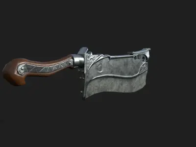 Cleaver 1 sword Low-poly 3D model