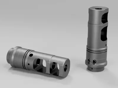 SFMB-338 SOCOM Muzzle Brake Suppressor Adapter Low-poly 3D model purchase