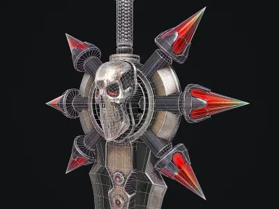 Fantasy Sword 9 3D Model Low-poly 3D model