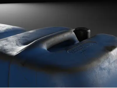 Realistic Plastic Canister - Low-Poly 3D Model Low-poly 3D model