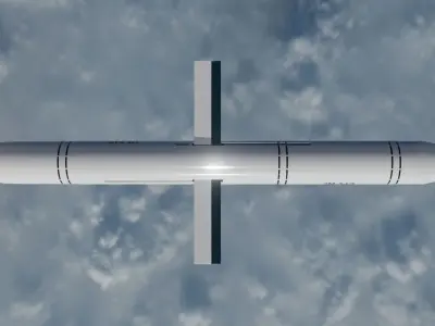 3M-54E Kalibr Anti Ship Missile  Low-poly 3D model