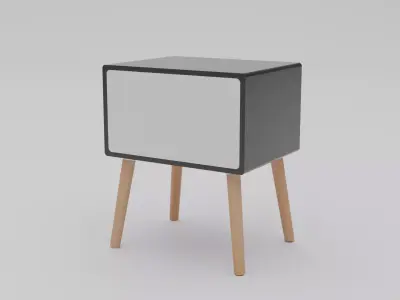 Bed Side Table Low-poly 3D model