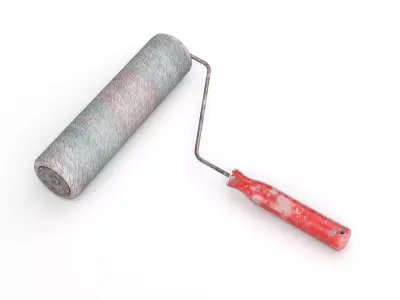 Paint roller Low-poly 3D model purchase