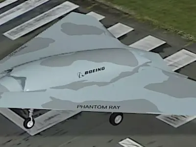Boeing X-45C Phantom Ray UAV Free low-poly 3D model