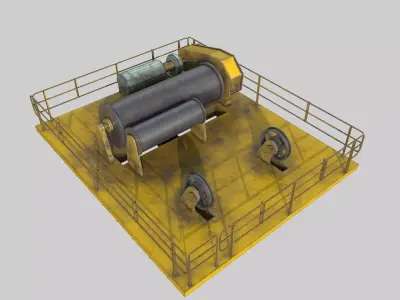 CT Structure Crane Low-poly 3D model