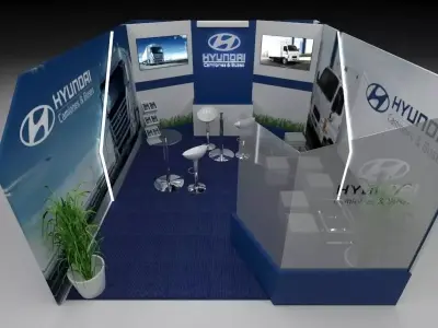 Stand for vehicle sales 3D model