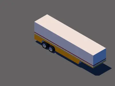 Container trailer 3D model from CGTrader