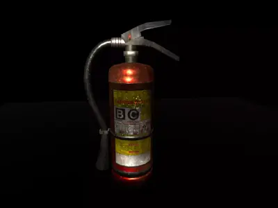 Fire extinguisher Low-poly 3D model 4