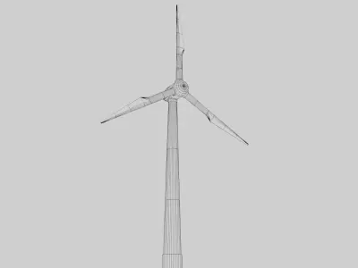 Wind Turbine Low poly  Low-poly 3D model