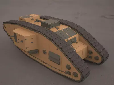 Mark V tank 3d model 3D model