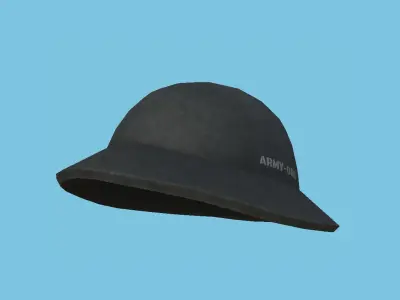 Black Star Soldier Helmet - Character Fashion Design Low-poly 3D model