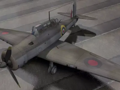 Blackburn B-24 Skua Mk-2 3D model