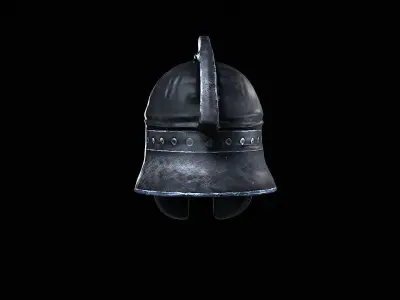 black gladiator helmet 3D model