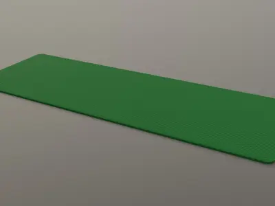 PBR Yoga Mat - Green Low-poly 3D model