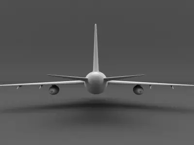 Airlane airplane flying in sky 3D model