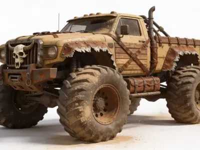 Frontier Raider Monster Truck Low-poly 3D model