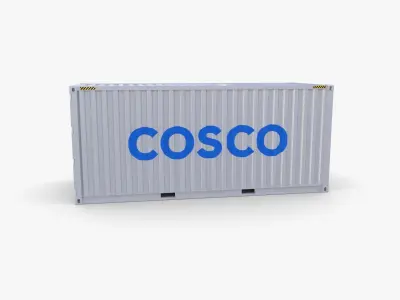 20ft Shipping Container Cosco v2 3D model