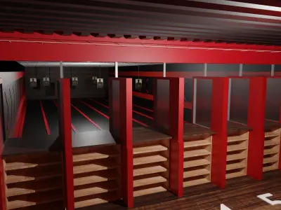 Shooting Range Low-poly 3D model buy
