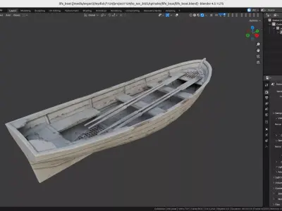 Lifeboat Low-poly 3D model by kilbas