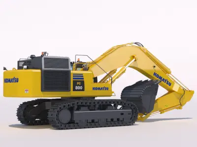 Mining Excavator Komatsu PC800 3D model