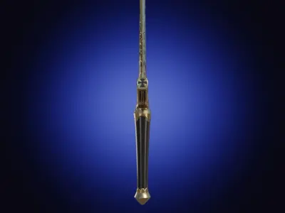 Weapon two handed fantasy longsword sword Low-poly 3D model
