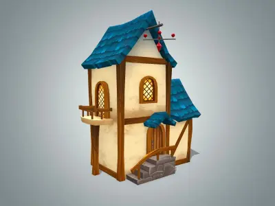 Fantasy House Free low-poly 3D model
