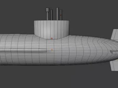3d submarine model 3D model