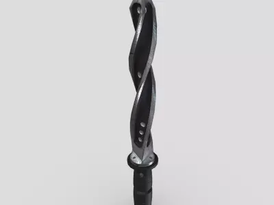 Modern Spiral Knife FBX-2048px Low-poly 3D model