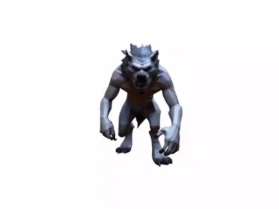  3d Mode Terrifying Werewolf In The Forest 3D model purchase