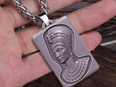 NEFERTITI QUEEN OF ANCIENT EGYPT PENDANT 3D print model