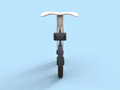 Wooden balance bike for kids - minimalistic bicycle  3D model