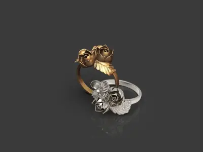 Rose Ring 3D print model