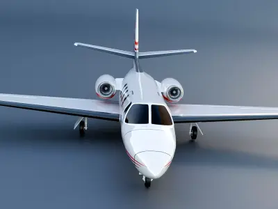 Cessna Citation 600 private jet 3D model