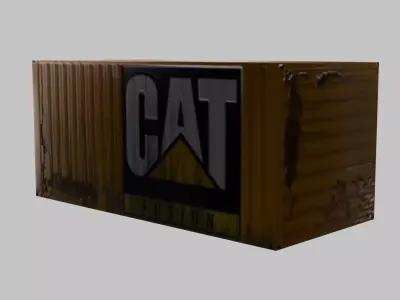 Industrial Cargo Container Low-poly 3D model