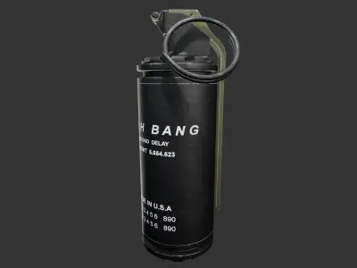 M7290 Stun Grenade Low-poly 3D model
