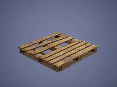 Pallets Low Poly Game Ready wooden Low-poly 3D model