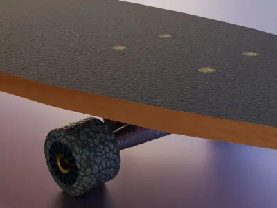 Long Board Low-poly 3D model