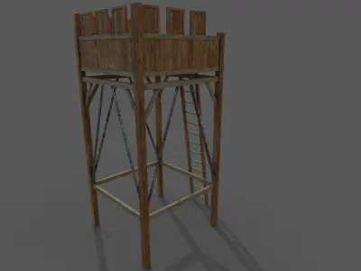 Guard Tower 3D Model  Low-poly 3D model