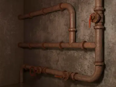 Modular Pipes Low-poly 3D model from CGTrader