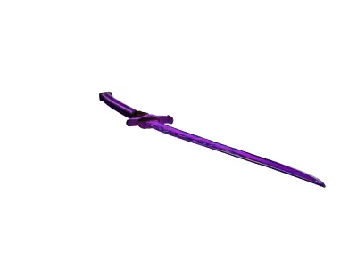 Glowing Purple Neon Katana 3D model