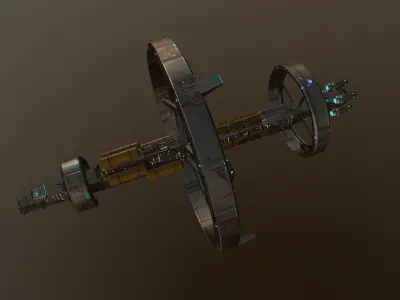 SpaceShip Nx-01 Low-poly 3D model