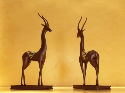 deer hunting wildlife elk stag buck antler hunt doe wild  3D model