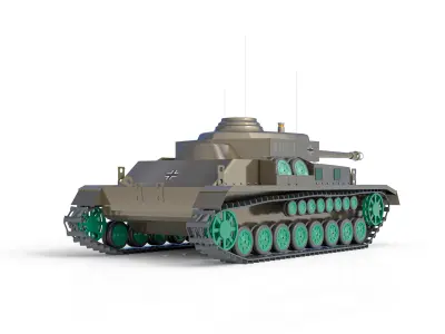 German Tank Panzerkampfwagen IV 3D model